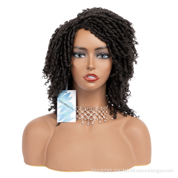 LinniBeauty Cheap Synthetic Hair Wigs for Black Women African Short Dreadlocks Wig Faux Locs Crochet Hair Braided Wigs